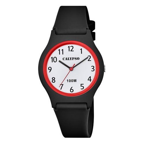 Calypso Montre Pour Jeunes Analogique Décontractée K5798/6 Montre-Bracelet En Plastique Noir Uk5798/6