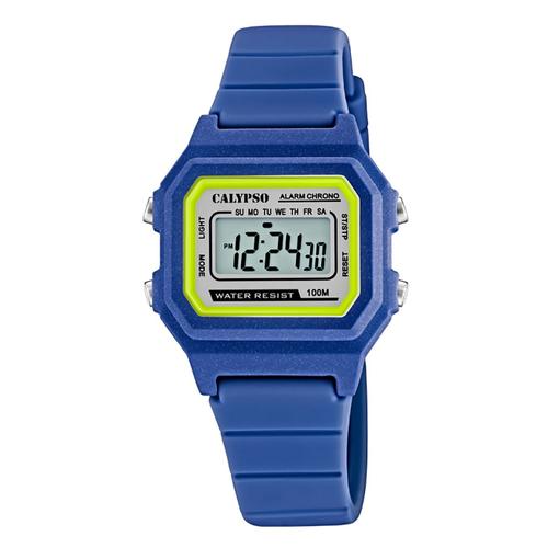 Calypso Montre Unisexe Numérique K5802/5 Montre-Bracelet En Plastique Bleu Foncé Uk5802/5