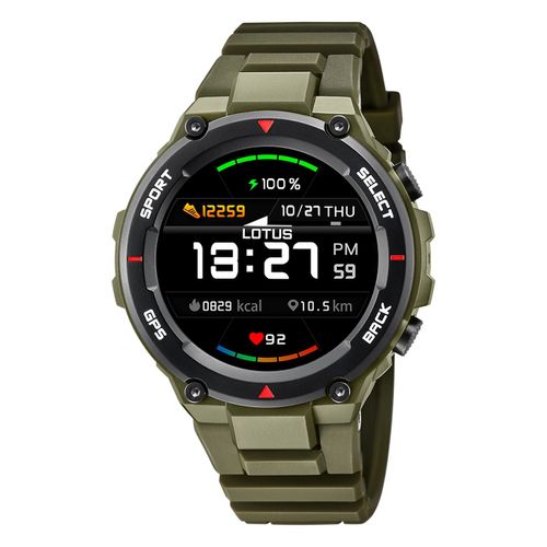 Montre Pour Hommes Lotus Montre-Bracelet Multifonction En Silicone Vert Lotus Ul50024/3