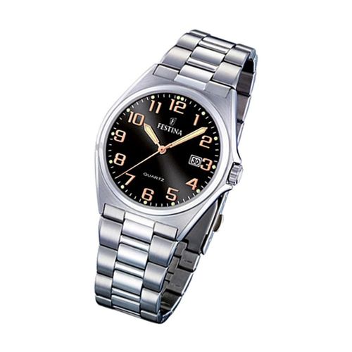 Festina Montre Homme F16374/8 Montre-Bracelet En Acier Inoxydable Classique Argent Uf16374/8