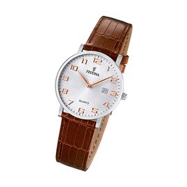Festina Montre Femme F16477/2 Montre-Bracelet Analogique En Cuir Marron Classique Uf16477/2