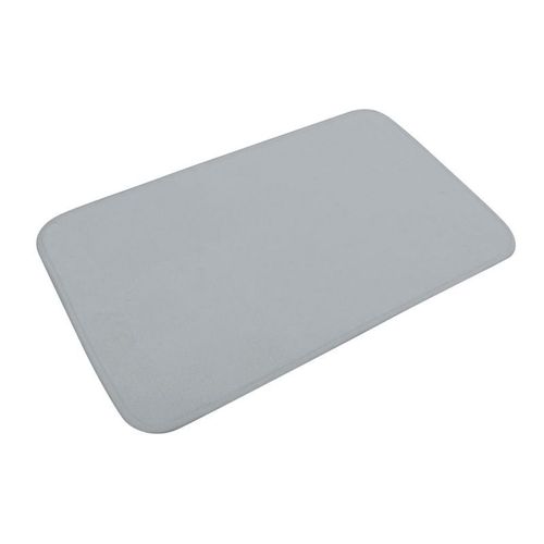 Paris Prix - Tapis De Bain Microfibre "Vitamine Ii" 45x75cm Gris Clair