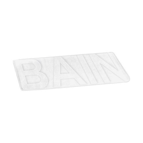 Paris Prix - Tapis De Bain Microfibre "Relief" 45x75cm Blanc