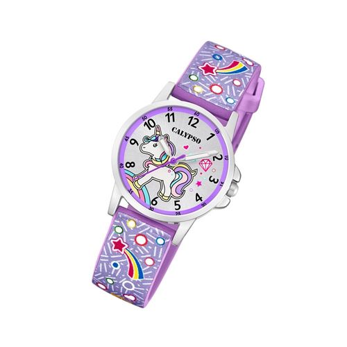 Calypso Montre Pour Enfants K5776/6 Montre-Bracelet En Plastique Pu Junior Mode Violet Uk5776/6