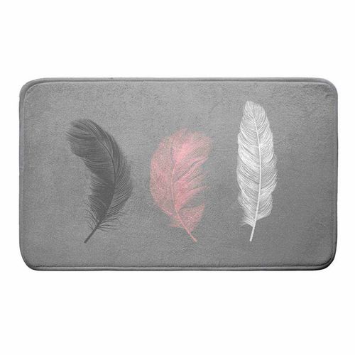 Paris Prix - Tapis De Bain Imprimé "Penelope" 45x75cm Gris