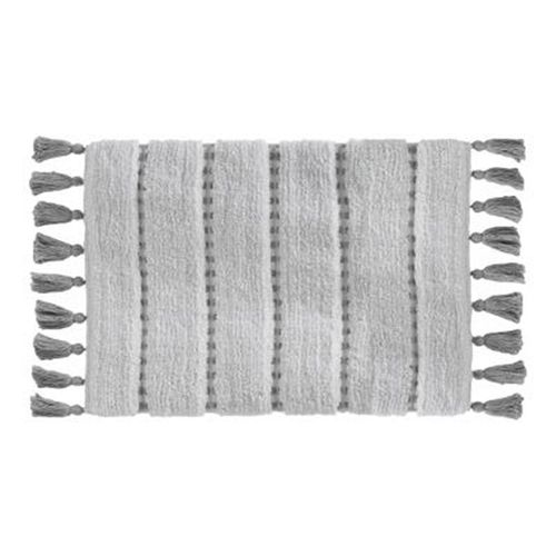 Tapis Salle De Bain "Pompons" 50x75cm Gris