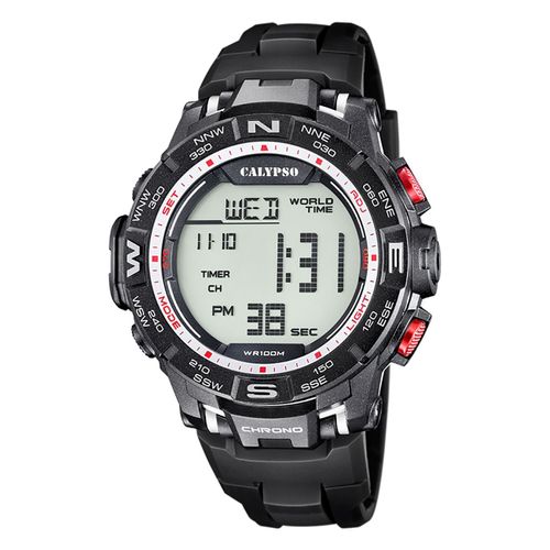 Montre Pour Homme Calypso En Plastique Noir Montre-Bracelet Numérique Calypso Uk5816/4