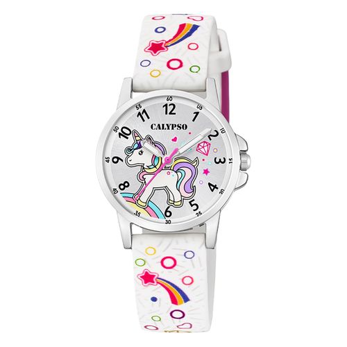 Montre Enfant Calypso Pur Multicolore Blanc Rose Montre-Bracelet Junior Calypso Uk5776/4