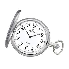Montre De Poche Festina Avec Chaîne Tu F2025/1 Pour Homme En Acier Inoxydable Argenté Uf2025/1