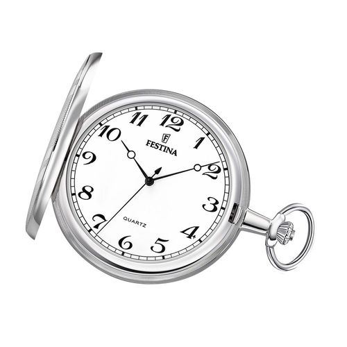Montre De Poche Festina Avec Chaîne Tu F2022/1 Pour Homme En Acier Inoxydable Argenté Uf2022/1