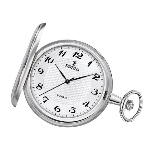 Montre De Poche Festina Avec Chaîne Tu F2024/1 Pour Homme En Acier Inoxydable Argenté Uf2024/1