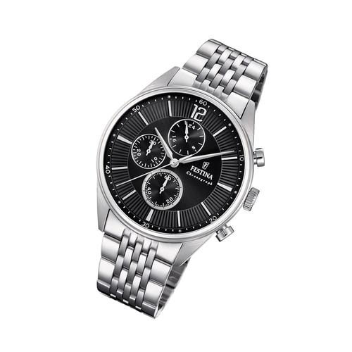 Festina Montre Homme F20285/4 Montre-Bracelet En Acier Inoxydable Chronographe Argent Uf20285/4