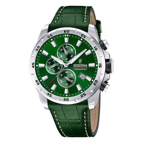 Montre Homme Festina Cuir Vert Festina Montre-Bracelet Chronographe Intemporelle Uf20692/3