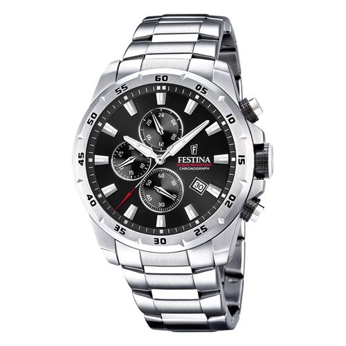 Montre Homme Festina Acier Inoxydable Argent Montre-Bracelet Chronographe Festina Uf20463/4