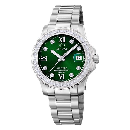 Jaguar Montre Femme Acier Inoxydable Argent Jaguar Montre-Bracelet Pro Diver Uj892/5