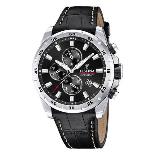 Montre Homme Festina Cuir Noir Montre-Bracelet Chronographe Festina Uf20692/4