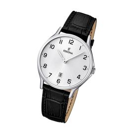 Festina Montre Pour Homme F16745/1 Montre-Bracelet Analogique En Cuir Classique Noir Uf16745/1