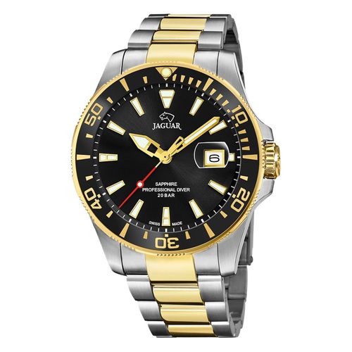 Montre Homme Jaguar Acier Inoxydable Argent Or Jaguar Montre-Bracelet Pro Diver Uj863/D