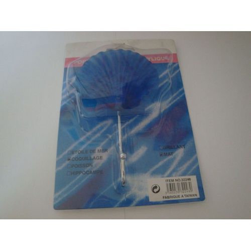 Porte Seviettes Acrylique Mat Coquillage Bleu