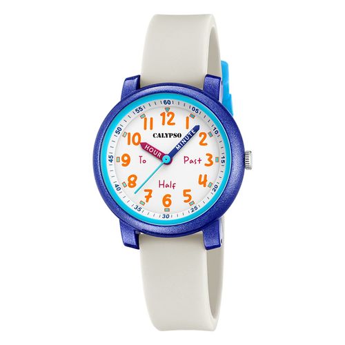 Montre Pour Enfants Calypso En Plastique Silicone Blanc Montre-Bracelet Junior Calypso Uk5827/1