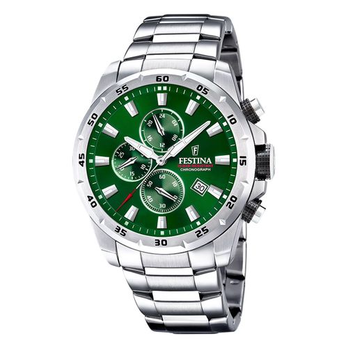 Montre Homme Festina Acier Inoxydable Argent Montre-Bracelet Chronographe Festina Uf20463/3