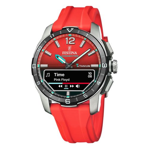 Montre Homme Festina Silicone Rouge Montre Bracelet Connectée Festina Uf23000/6