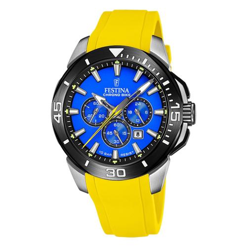 Montre Homme Festina Silicone Jaune Festina Montre-Bracelet Chrono Vélo Uf20642/D