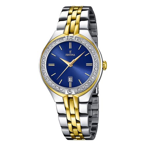 Montre Femme Festina Acier Inoxydable Argent Or Festina Montre-Bracelet Mademoiselle Uf16868/3