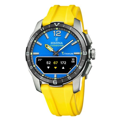 Montre Homme Festina Silicone Jaune Montre Bracelet Connectée Festina Uf23000/8
