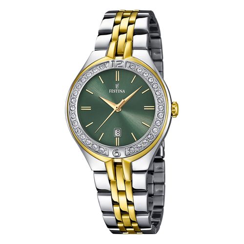 Montre Femme Festina Acier Inoxydable Argent Or Festina Montre-Bracelet Mademoiselle Uf16868/4