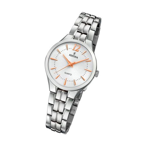 Montre Femme Festina F20216/1 Montre Bracelet En Acier Inoxydable Mademoiselle Argent Uf20216/1