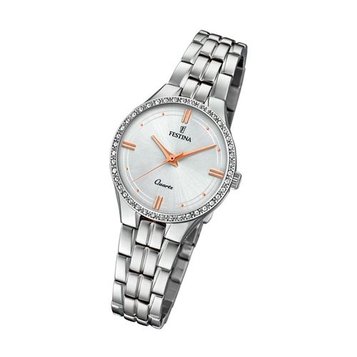 Montre Femme Festina F20218/1 Montre Bracelet En Acier Inoxydable Mademoiselle Argent Uf20218/1