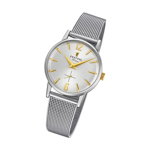 Festina Montre Pour Femme F20258/2 Montre-Bracelet Analogique En Acier Inoxydable Extra Argent Uf20258/2