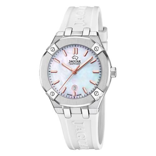 Montre Femme Jaguar Silicone Blanc Jaguar Montre-Bracelet Diplomatique Uj1017/1