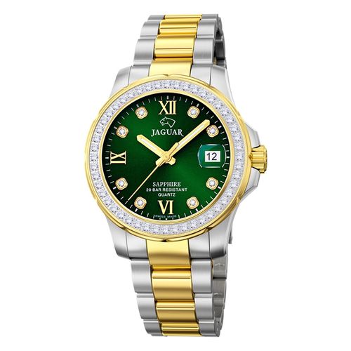 Jaguar Montre Femme Acier Inoxydable Argent Or Jaguar Montre-Bracelet De Direction Uj893/3