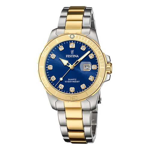 Montre Femme Festina Acier Inoxydable Argent Or Festina Montre-Bracelet Boyfriend Uf20504/3