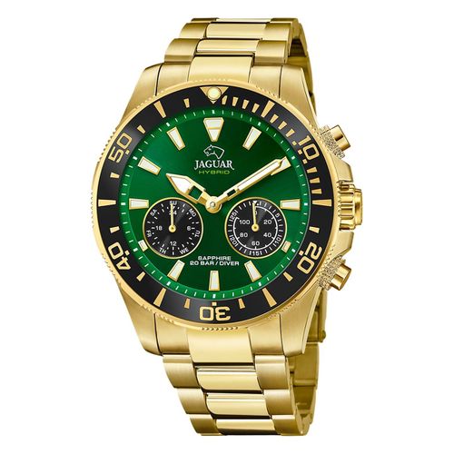 Montre Homme Jaguar Acier Inoxydable Or Montre Bracelet Connectée Jaguar Uj899/1