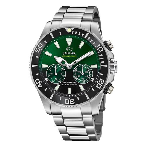 Montre Homme Jaguar Acier Inoxydable Argent Montre Bracelet Connectée Jaguar Uj888/5