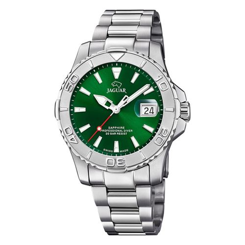 Montre Homme Jaguar Acier Inoxydable Argent Jaguar Montre-Bracelet Pro Diver Uj969/1