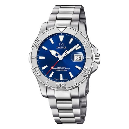 Montre Homme Jaguar Acier Inoxydable Argent Jaguar Montre-Bracelet Pro Diver Uj969/2