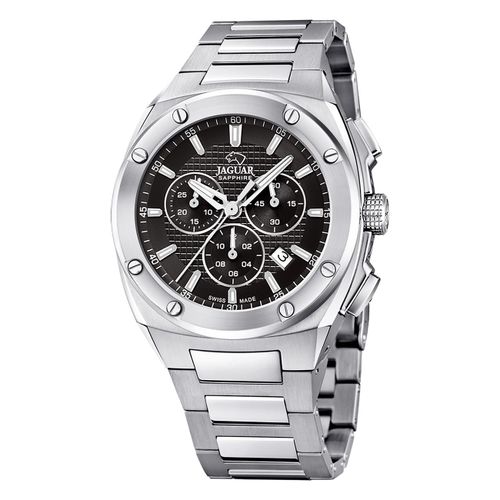 Jaguar Montre Pour Hommes En Acier Inoxydable Argenté Jaguar Montre-Bracelet De Direction Uj805/D