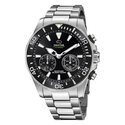 Montre Homme Jaguar Acier Inoxydable Argent Montre Bracelet Connectée Jaguar Uj888/2