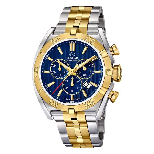 Jaguar Montre Pour Homme En Acier Inoxydable Argent Or Jaguar Montre-Bracelet De Direction Uj855/A