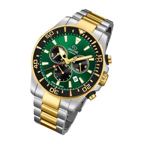 Montre Pour Hommes Jaguar J862/3, Montre-Bracelet En Acier Inoxydable, Argent Et Or Uj862/3