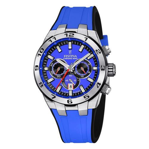 Montre Homme Festina Silicone Bleu Festina Montre-Bracelet Chrono Bike Uf20671/3