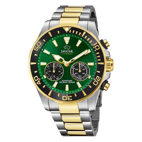 Montre Homme Jaguar Acier Inoxydable Argent Or Montre Bracelet Connectée Jaguar Uj889/3