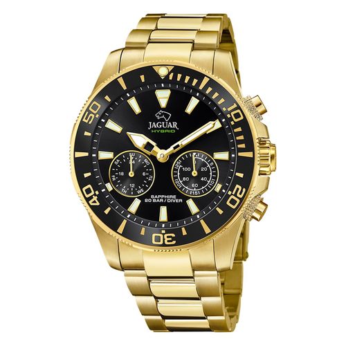 Montre Homme Jaguar Acier Inoxydable Or Montre Bracelet Connectée Jaguar Uj899/3