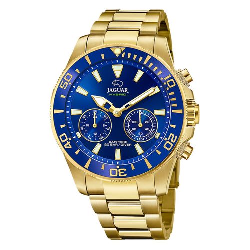 Montre Homme Jaguar Acier Inoxydable Doré Montre Bracelet Connectée Jaguar Uj899/2