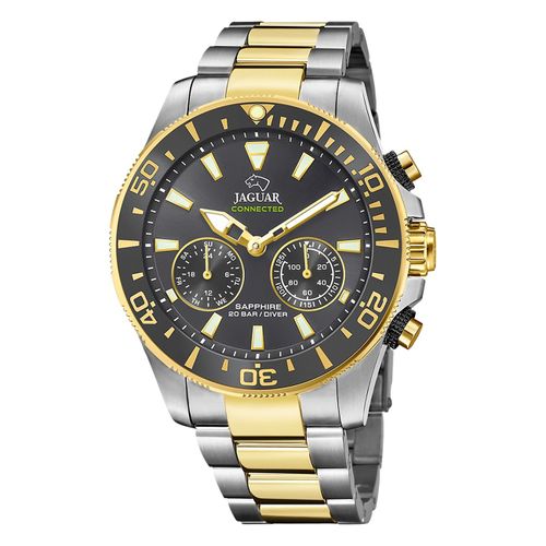 Montre Homme Jaguar Acier Inoxydable Argent Or Montre Bracelet Connectée Jaguar Uj889/4