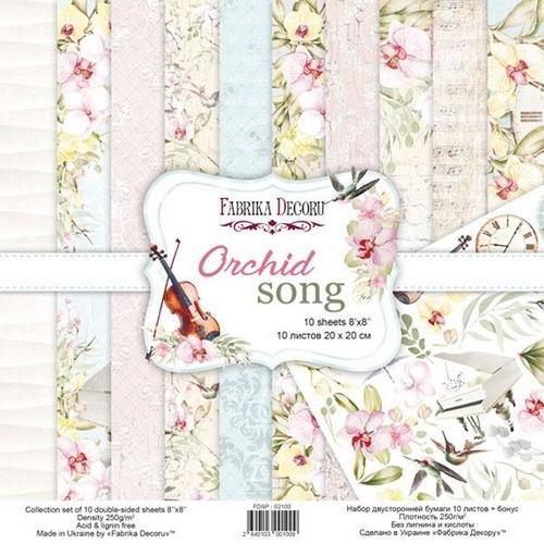 10 Papiers Scrapbooking 20 X 20 Cm Fabrika Decoru Orchid Song